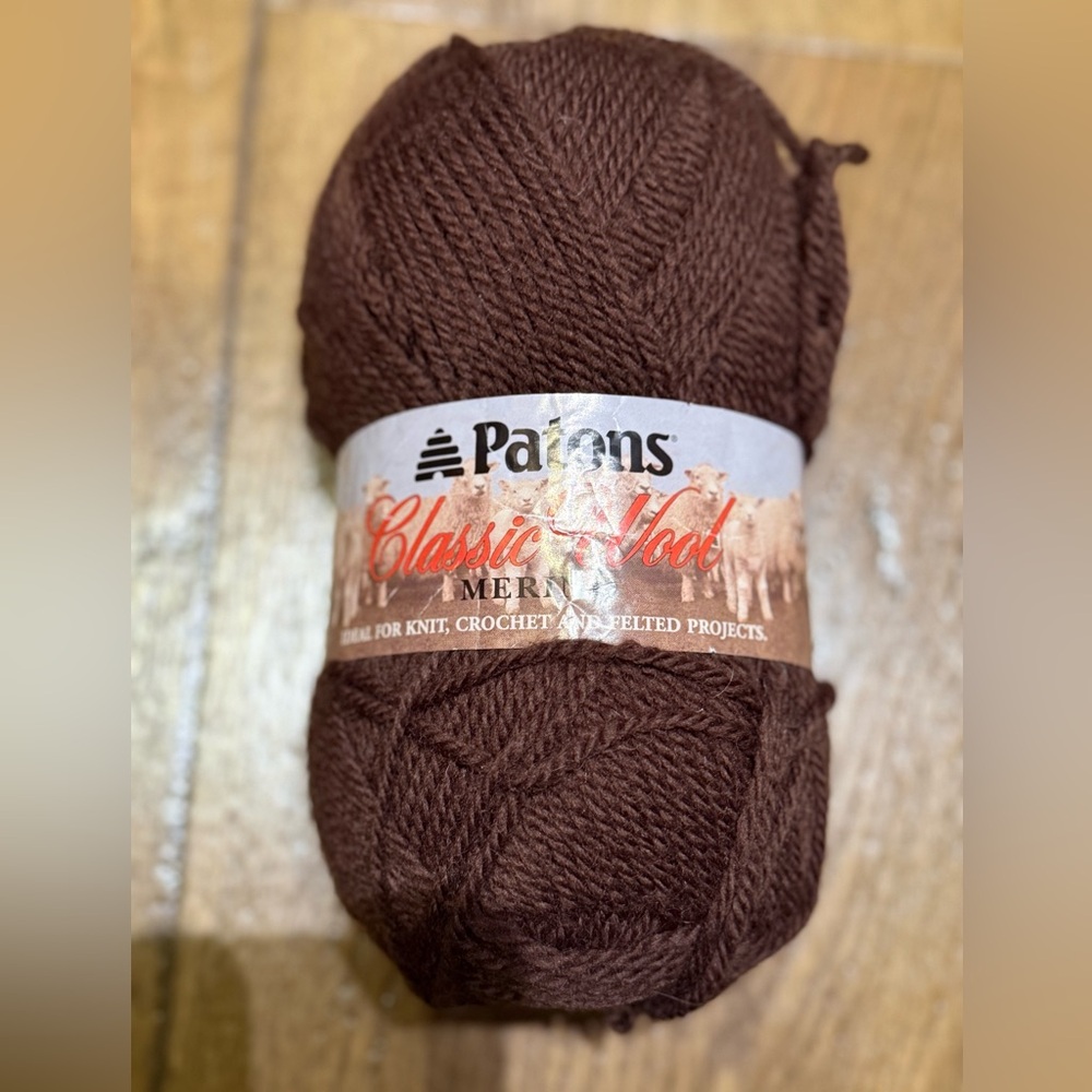 Patons Classic Wool Yarn in Chestnut Brown